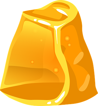 Golden Jelly Candy Illustration PNG image