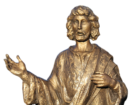 Golden Jesus Statue Bust PNG image