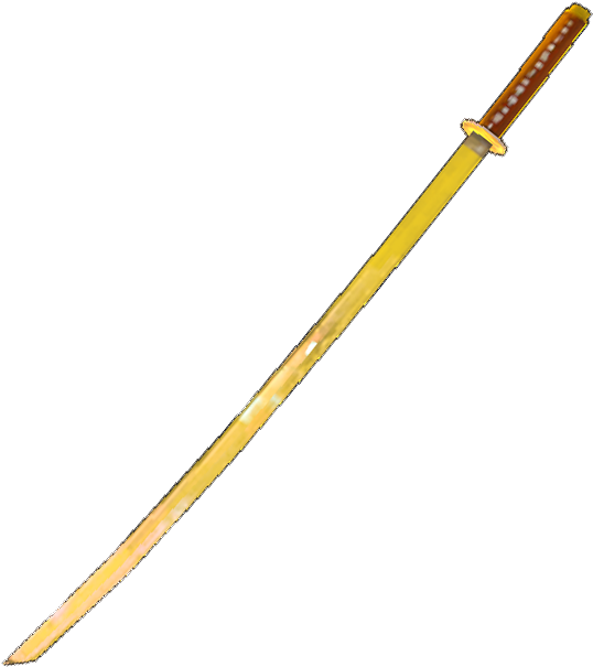 Golden Katana Illustration PNG image