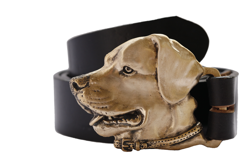 Golden Labrador Belt Buckle PNG image