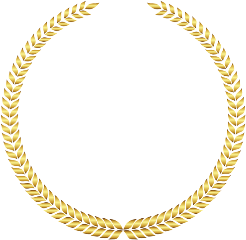 Golden Laurel Wreath Graphic PNG image