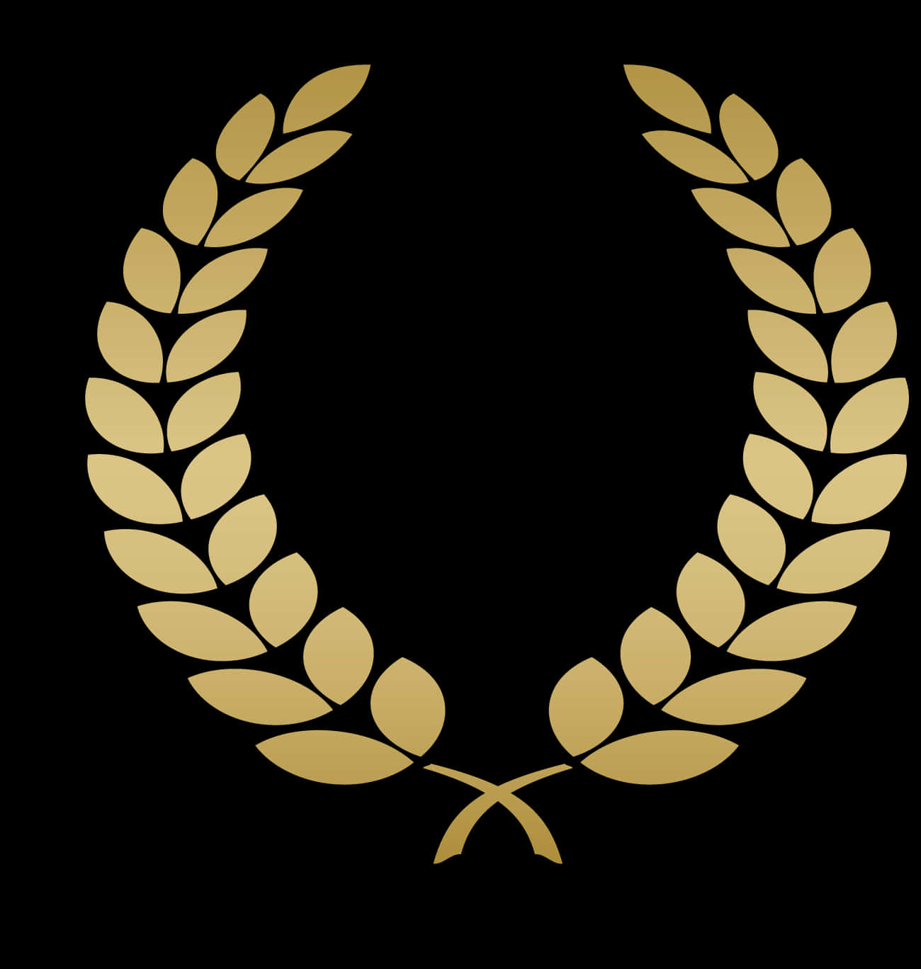 Golden Laurel Wreath Graphic PNG image