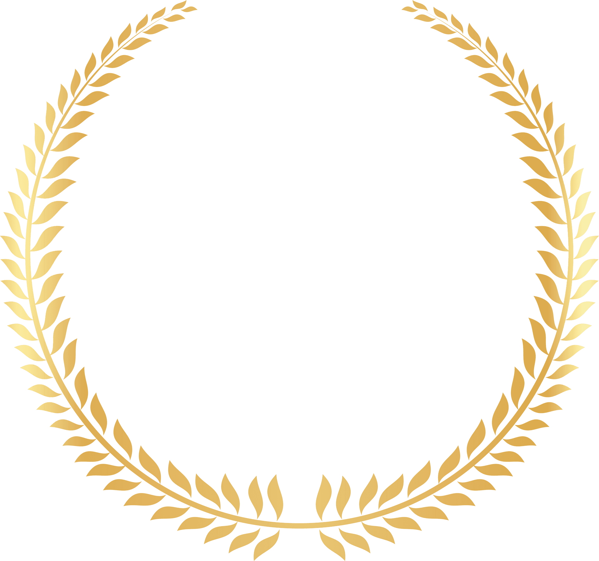 Golden Laurel Wreath Graphic PNG image