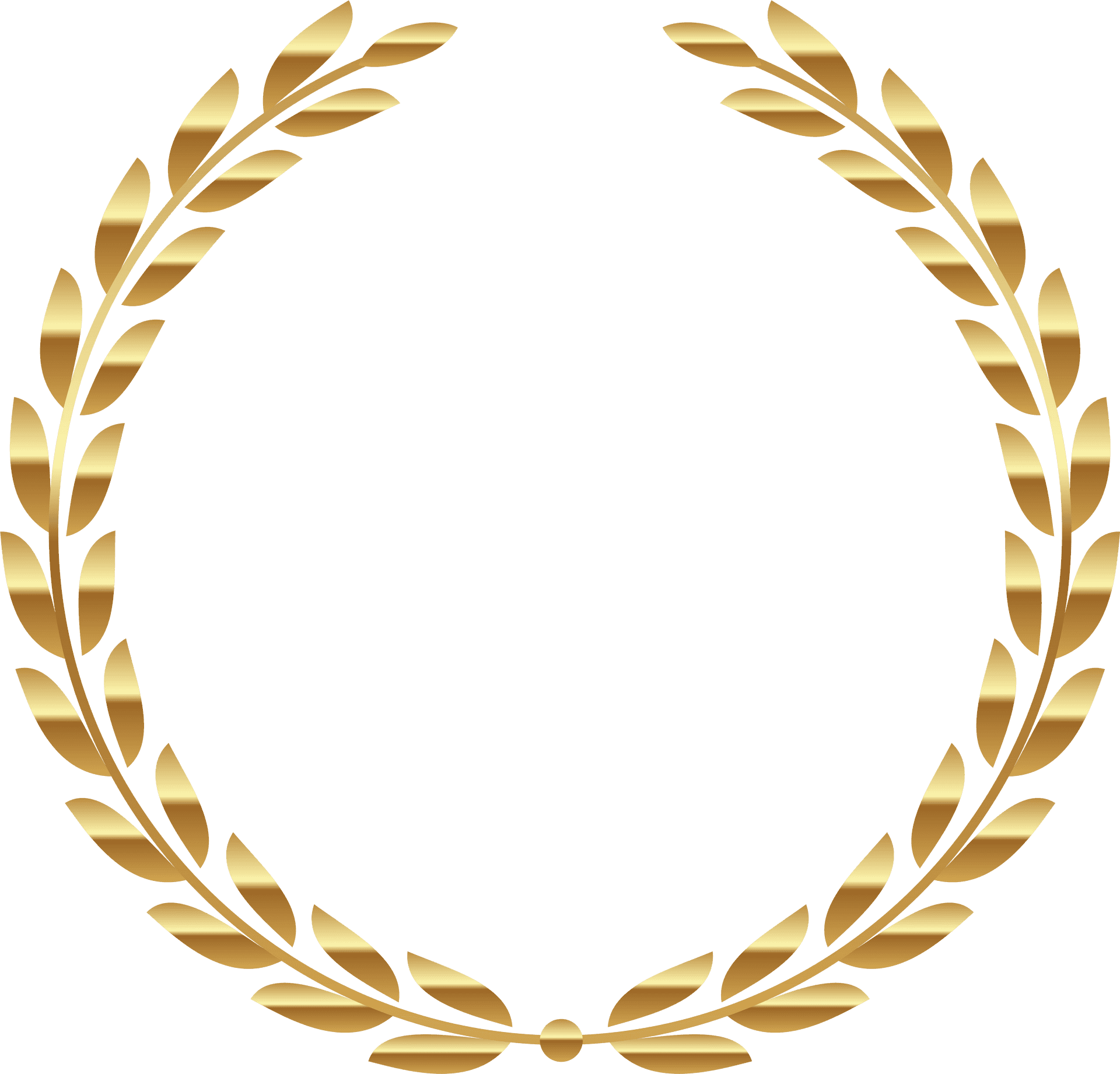 Golden Laurel Wreath Graphic PNG image