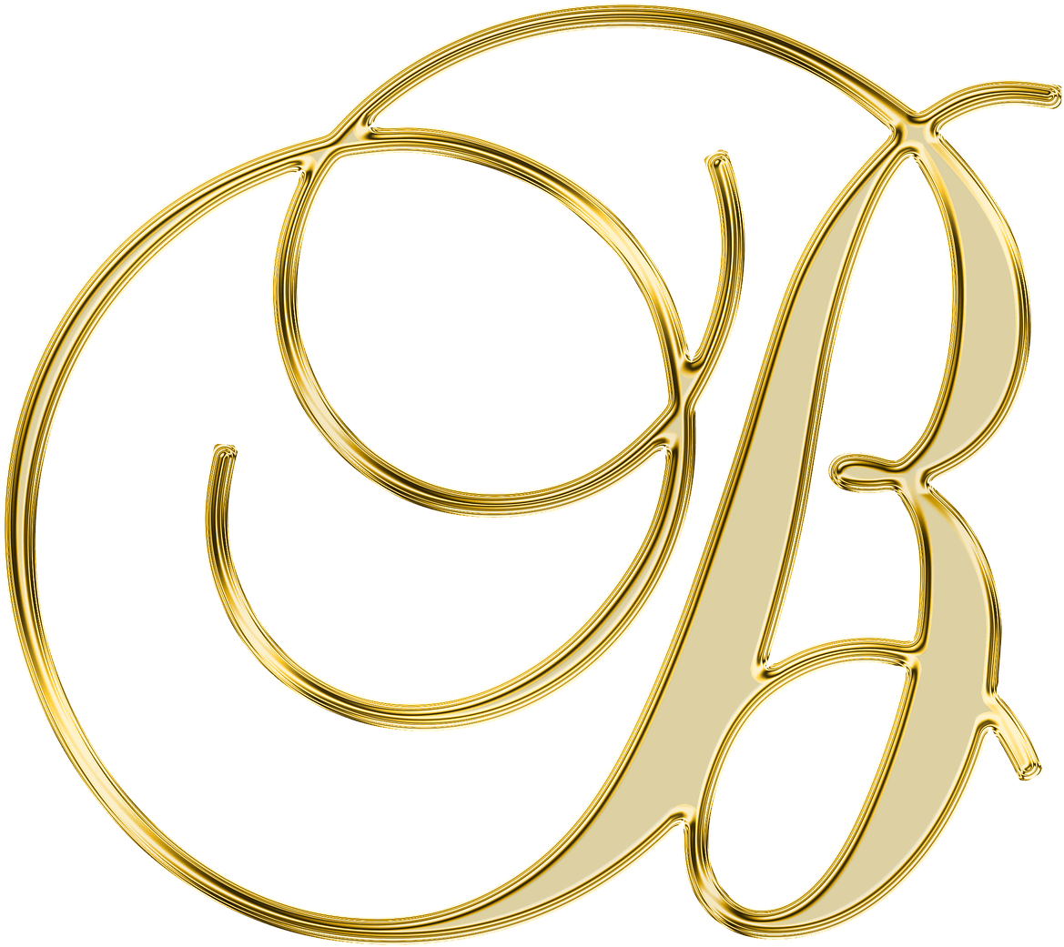 Golden Letter B Design PNG image