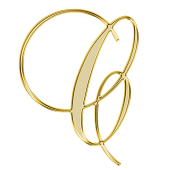 Golden Letter D Design PNG image