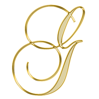 Golden Letter G Design PNG image