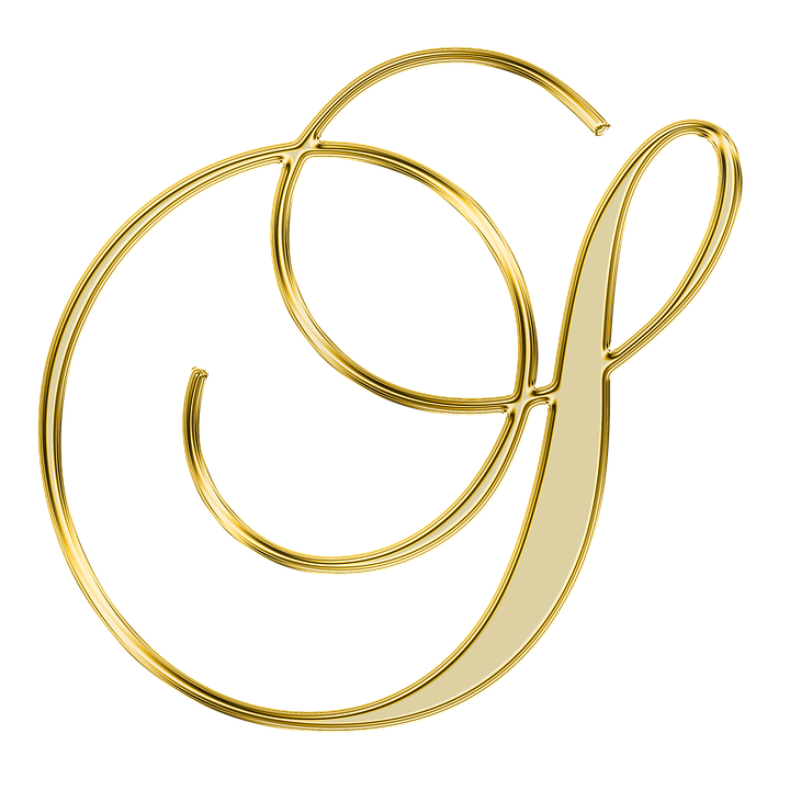 Golden Letter Q Design PNG image