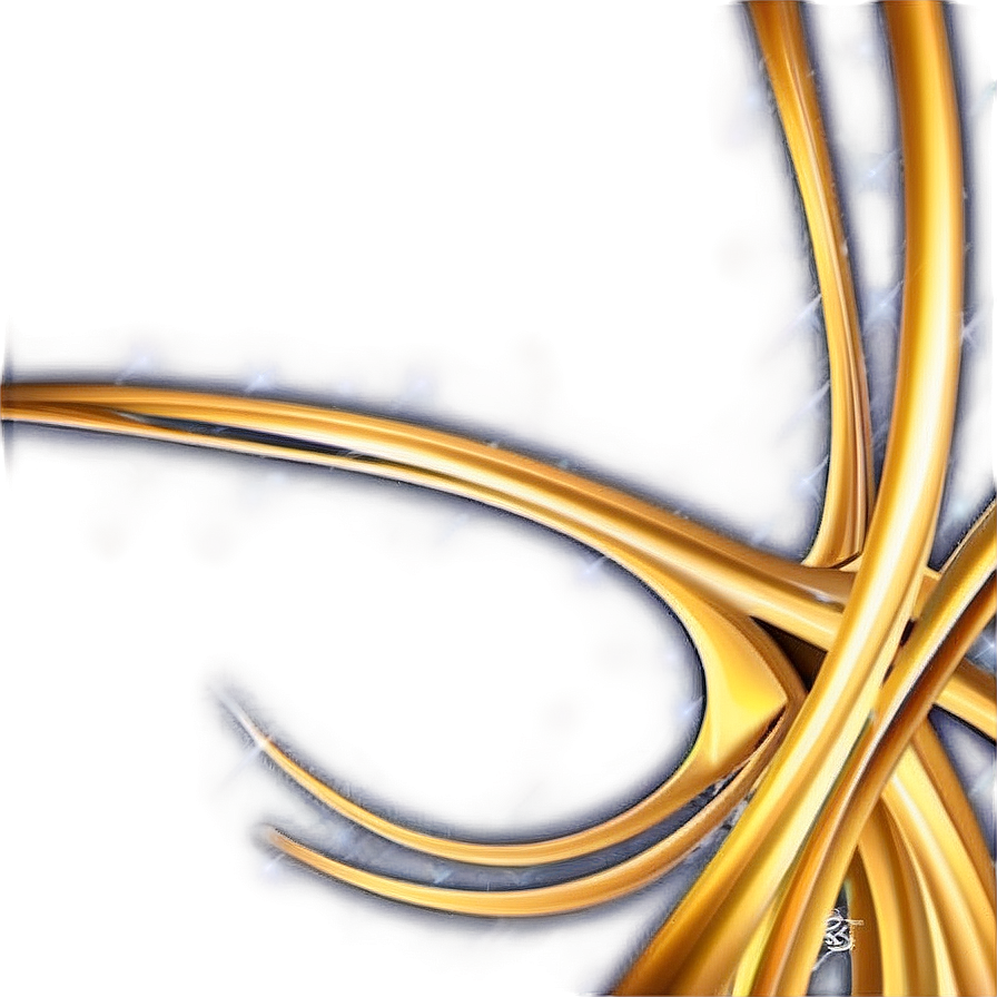 Golden Line Abstract Swirl Png 06262024 PNG image