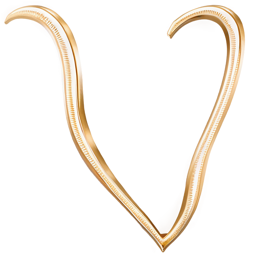 Golden Line Heart Shape Png Bph76 PNG image