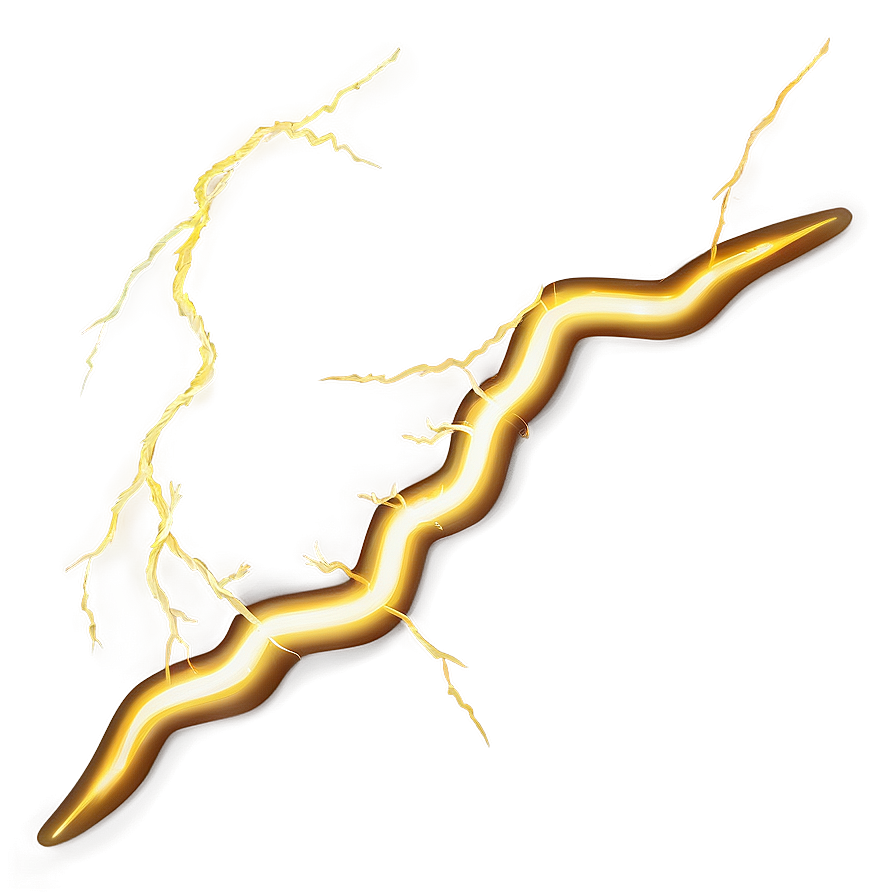 Golden Line Lightning Bolt Png 46 PNG image