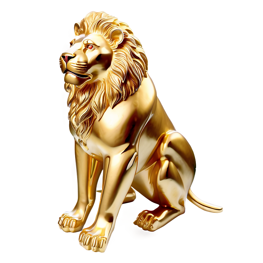 Golden Lion Statue Png 79 PNG image