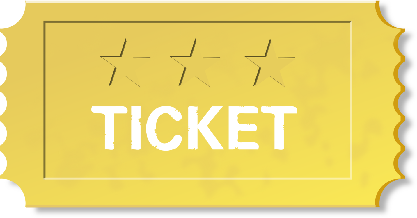 Golden Lottery Ticket Graphic PNG image