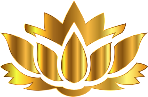 Golden Lotus Graphic PNG image