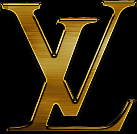 Golden Louis Vuitton Logo PNG image