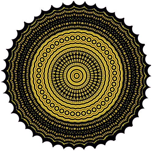 Golden Mandala Pattern PNG image