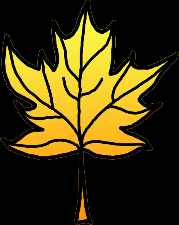 Golden Maple Leaf Clipart PNG image