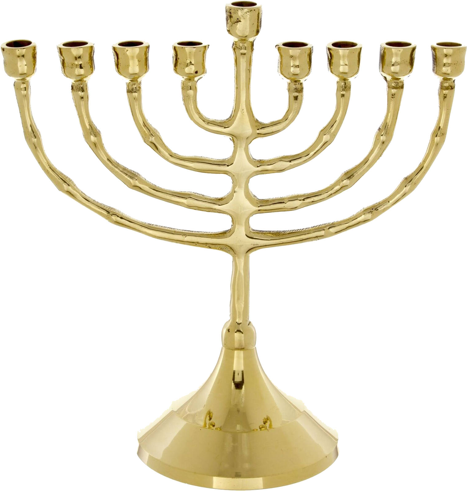 Golden Menorah Hanukkah Celebration PNG image