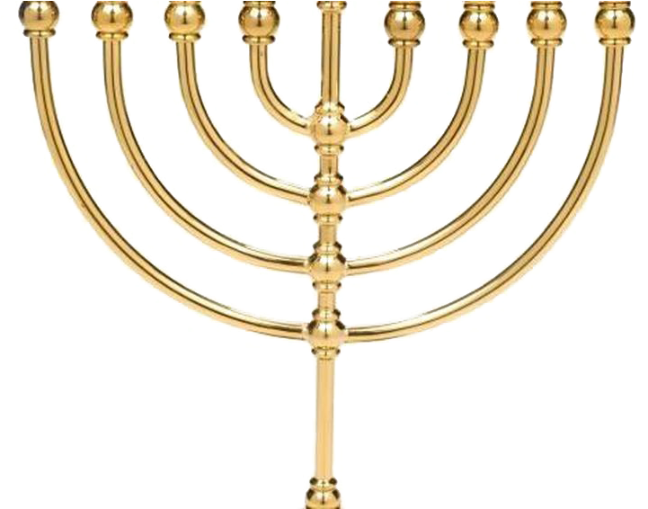 Golden Menorah Hanukkah Symbol PNG image