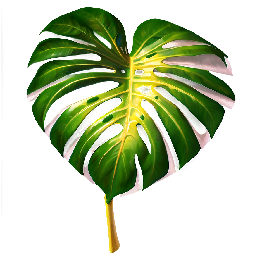 Golden Monstera Leaf Png Dwl PNG image