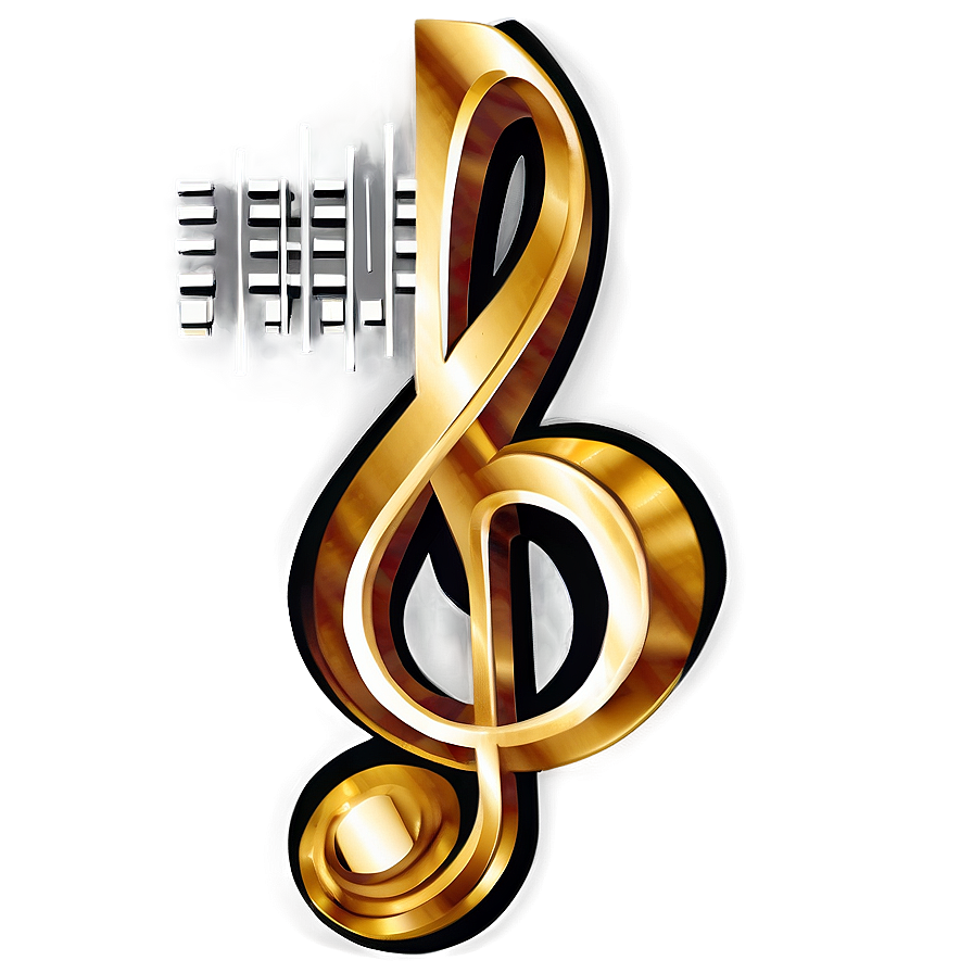 Golden Musical Note Png 06122024 PNG image