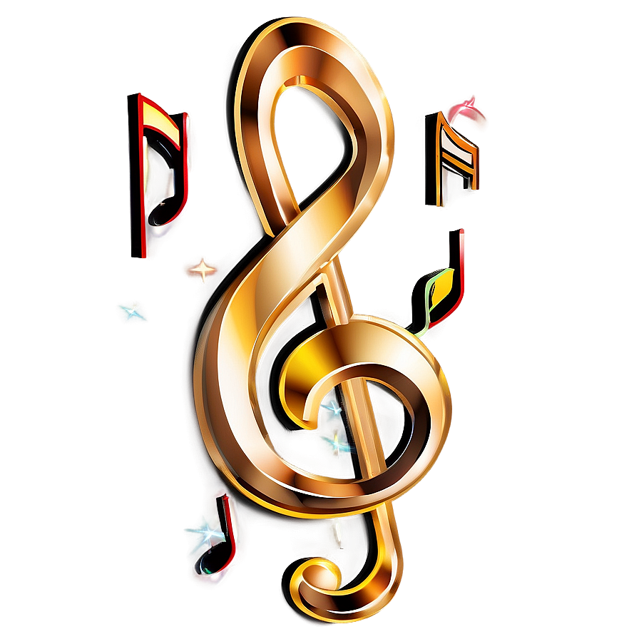 Golden Musical Note Png Rxp45 PNG image