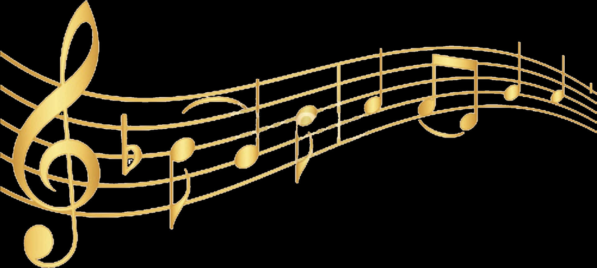 Golden_ Musical_ Notes PNG image