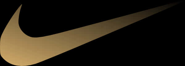 Golden Nike Swoosh Logo PNG image