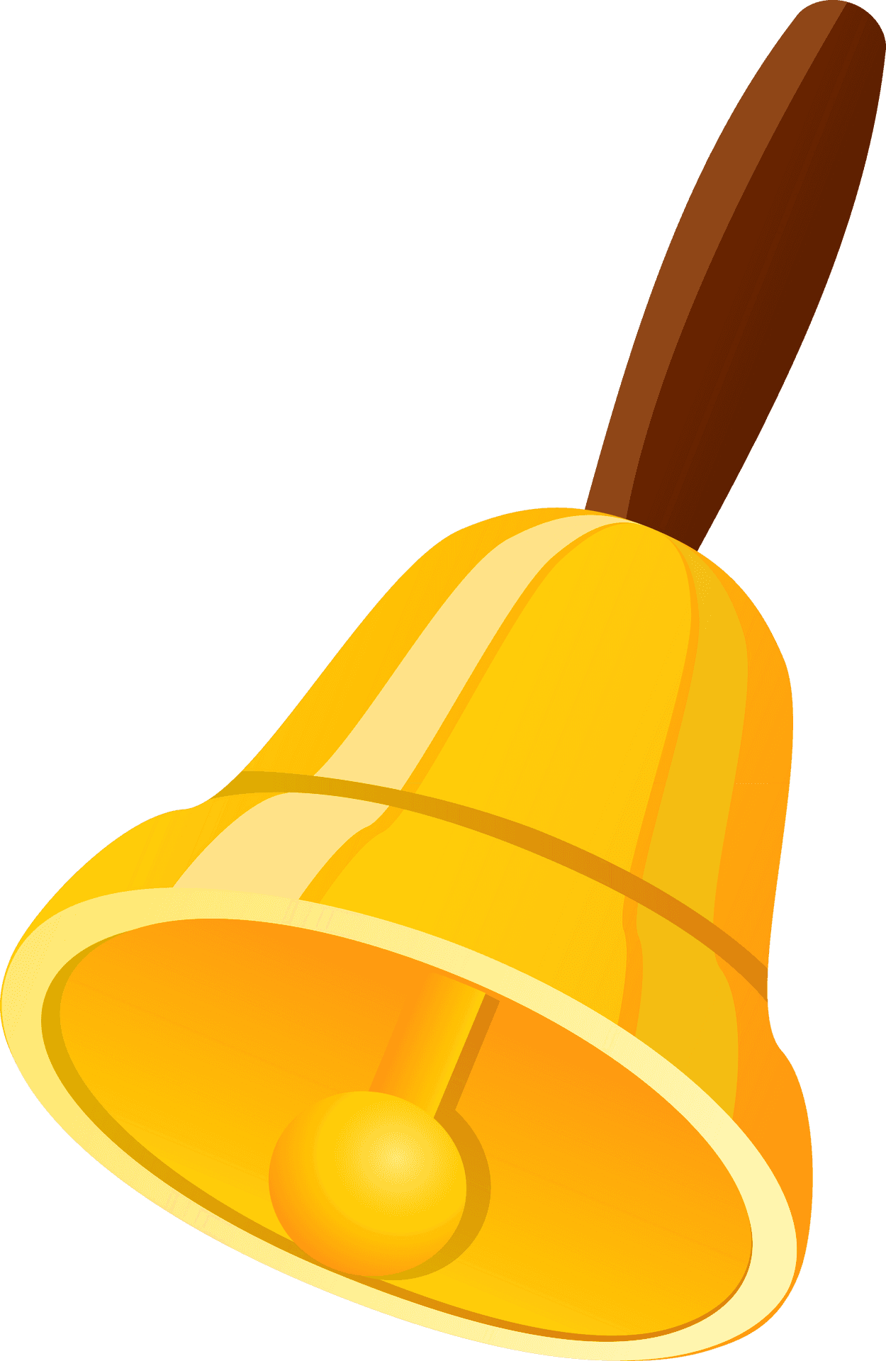 Golden Notification Bell Icon PNG image