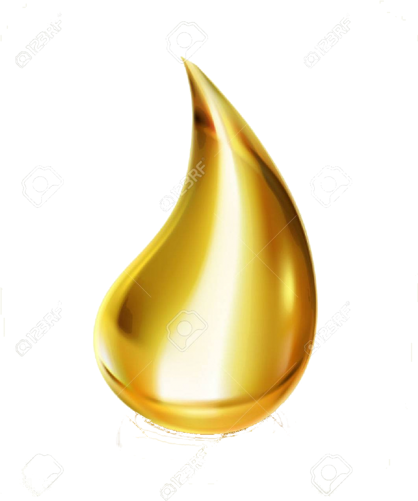 Golden Oil Drop Graphic PNG image