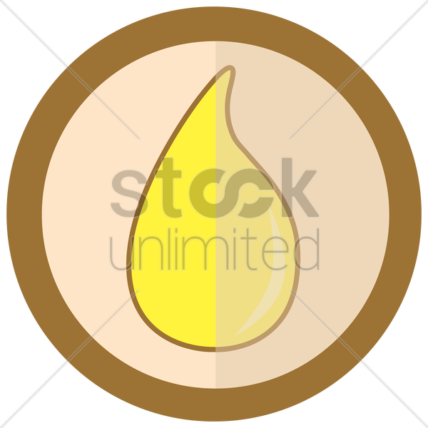 Golden Oil Drop Icon PNG image