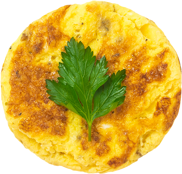 Golden Omelettewith Parsley Garnish PNG image