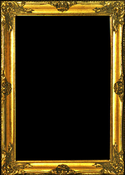 Golden Ornate Frame Empty PNG image