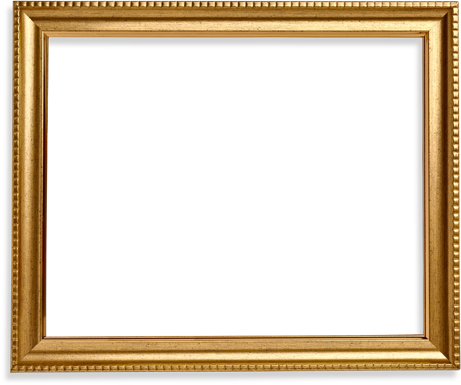 Golden Ornate Square Frame PNG image