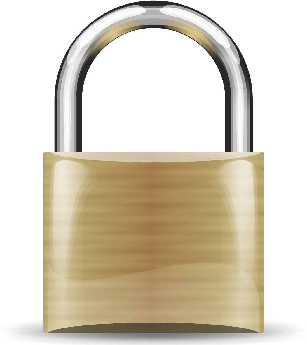 Golden Padlock Graphic PNG image