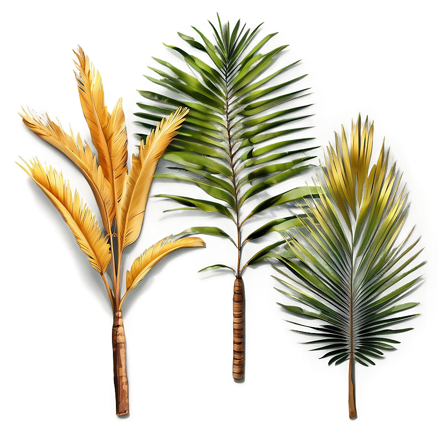 Golden Palm Leaves Png 82 PNG image