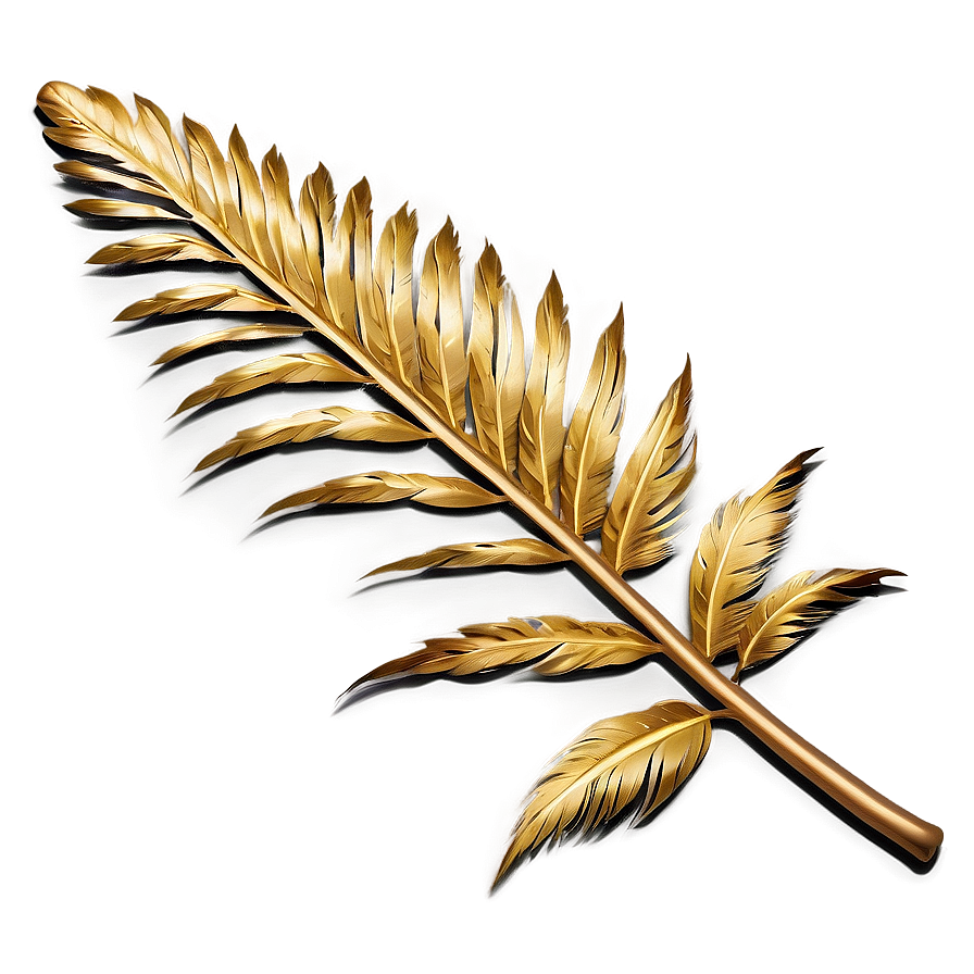 Golden Palm Leaves Png Itu PNG image