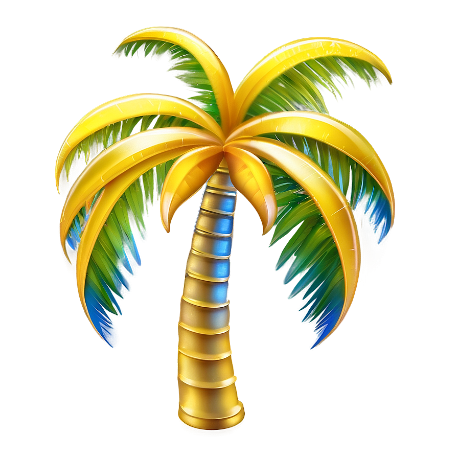 Golden Palm Tree Emoji Png 06272024 PNG image