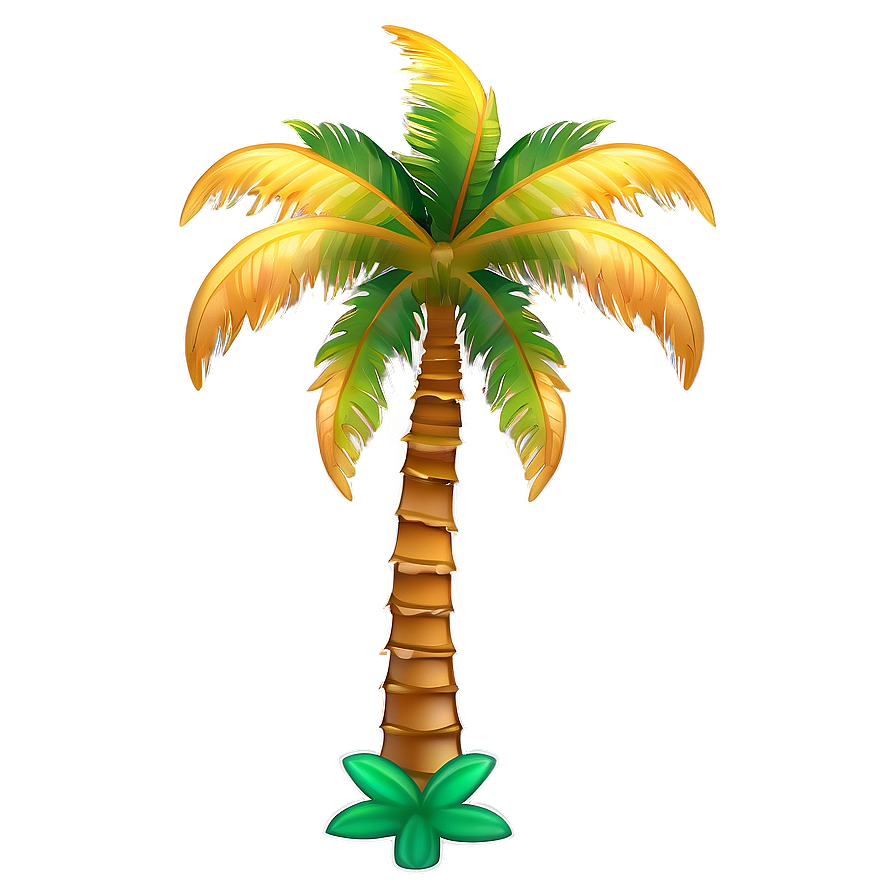 Golden Palm Tree Emoji Png 06272024 PNG image