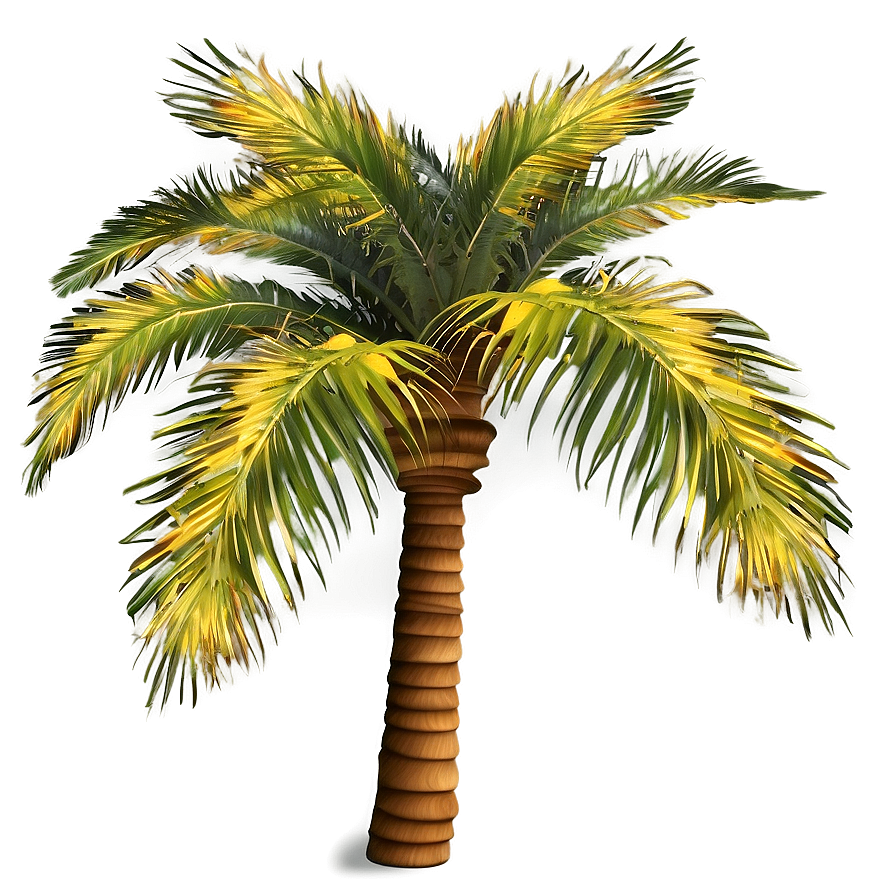 Golden Palm Tree Png 04292024 PNG image