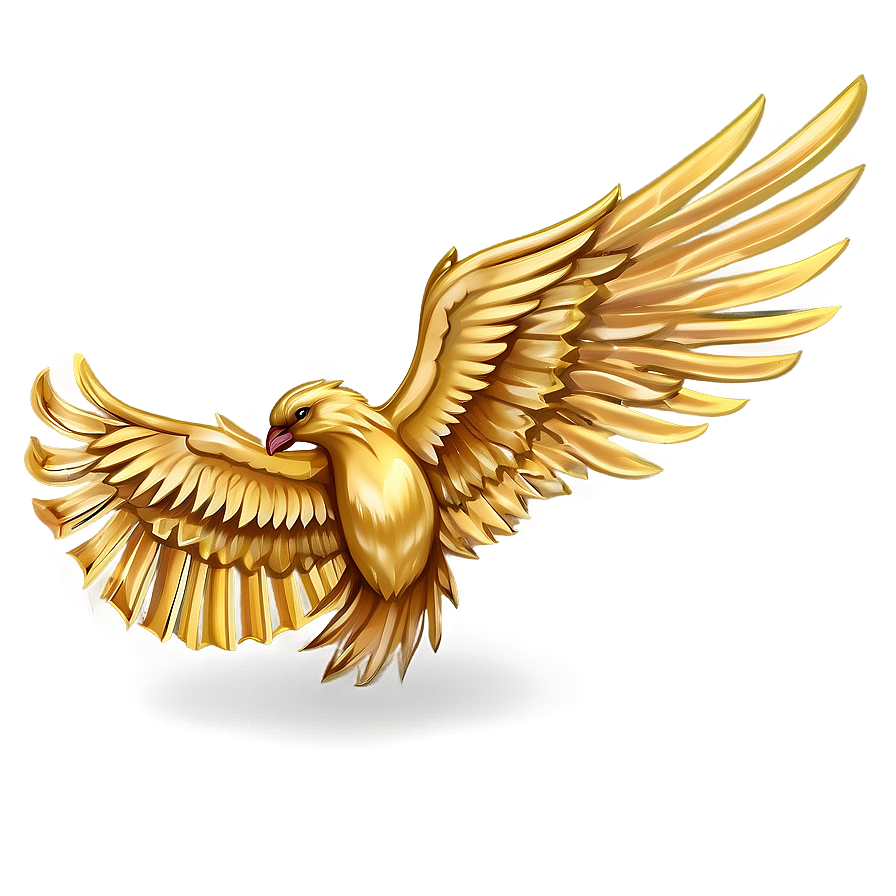 Golden Phoenix Outline Png Aqe16 PNG image