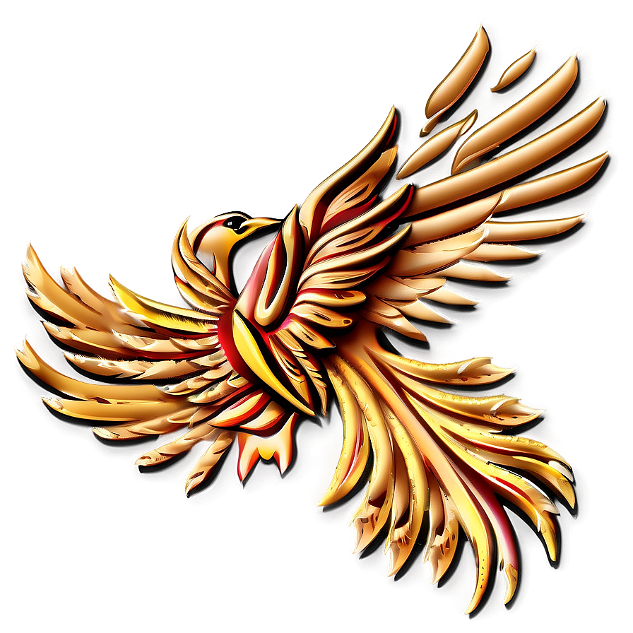 Golden Phoenix Outline Png Uwu PNG image