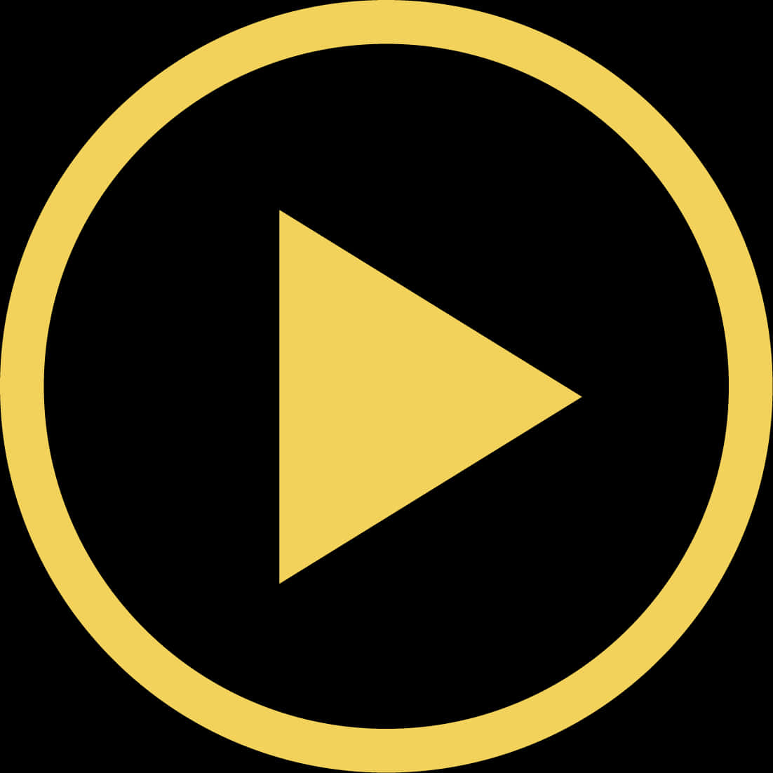 Golden_ Play_ Button_ Icon PNG image