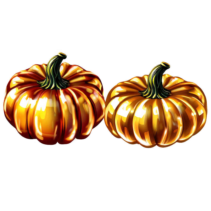 Golden Pumpkin Clipart Png 06132024 PNG image