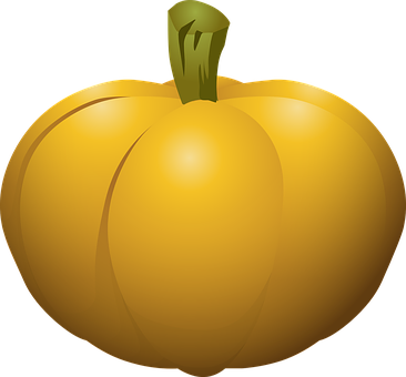 Golden Pumpkin Vector Illustration PNG image