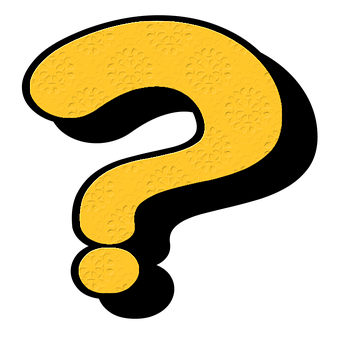 Golden Question Mark Black Background PNG image