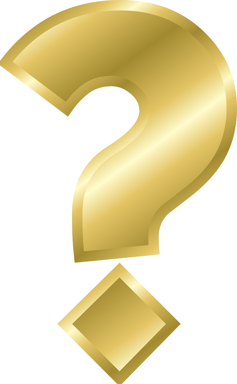 Golden Question Mark PNG image