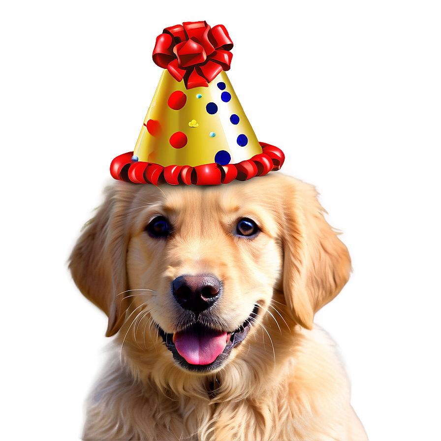 Golden Retriever Puppy Birthday Hat Png 62 PNG image