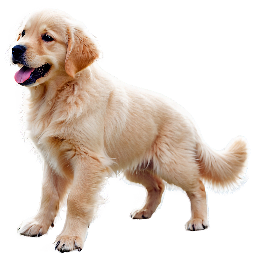 Golden Retriever Puppy In Snow Png 06252024 PNG image