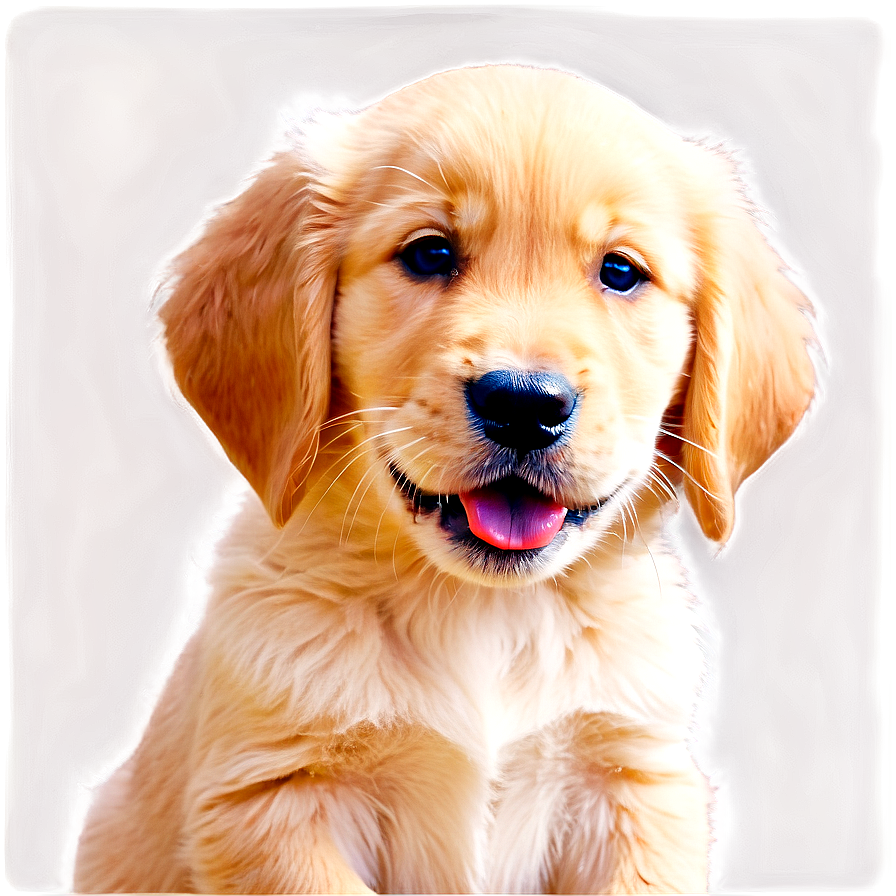 Golden Retriever Puppy Licking Png 06252024 PNG image